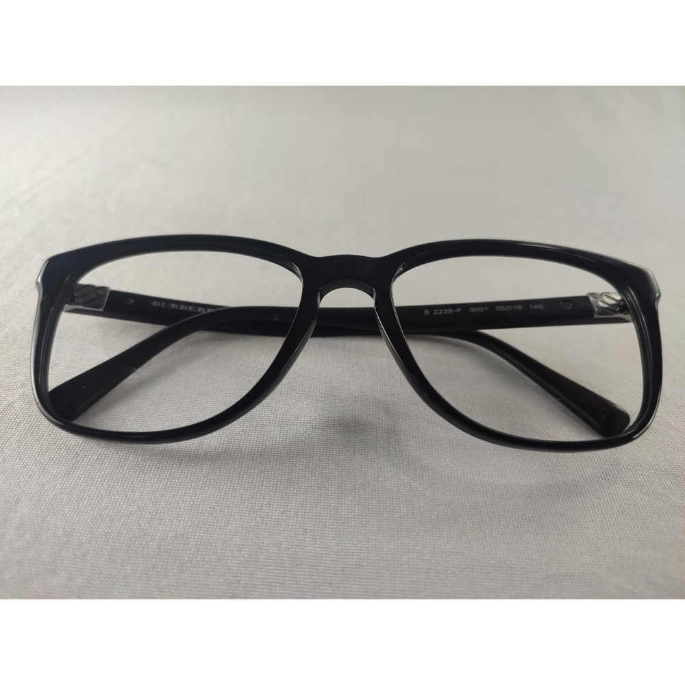 Burberry B 2239-F 3001 Black Eyeglass Frames 55-18-145 Made in Italy - Picture 13 of 13